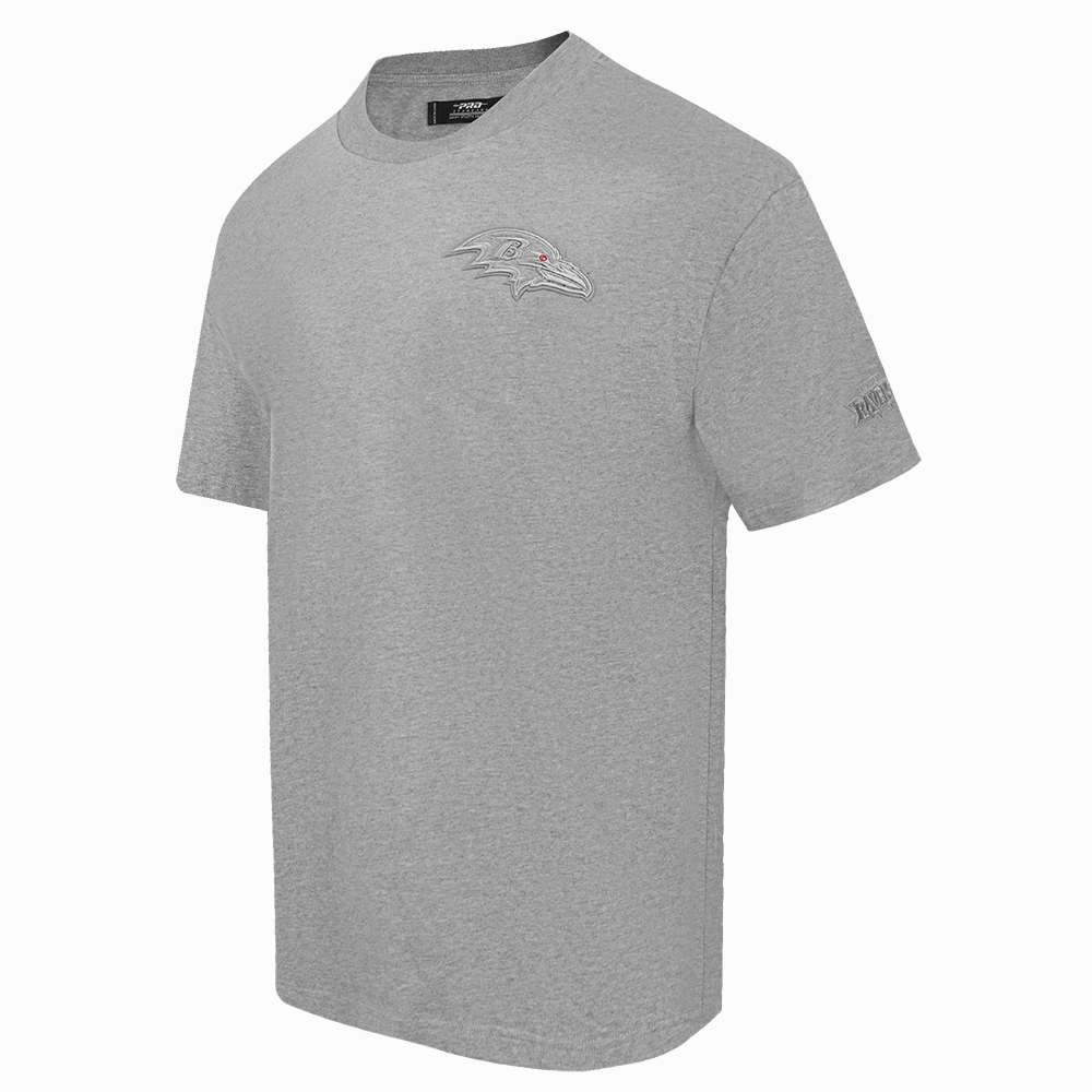NFL BALTIMORE RAVENS NEUTRAL MEN'S DROP SHOULDER TEE (DARK HEATHER GRAY)