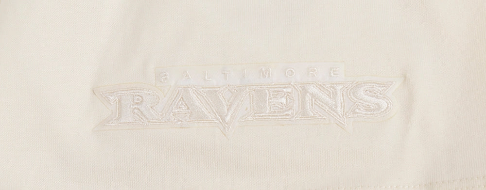NFL BALTIMORE RAVENS NEUTRAL MEN'S DROP SHOULDER TEE (EGGSHELL)