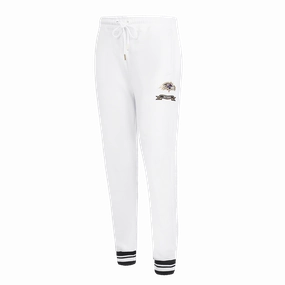 NFL BALTIMORE RAVENS PRO PREP W RIB FLEECE WOMEN'S SWEATPANT (WHITE/BLACK)