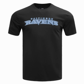 NFL BALTIMORE RAVENS VARSITY BLUES MEN'S TEE (BLACK)