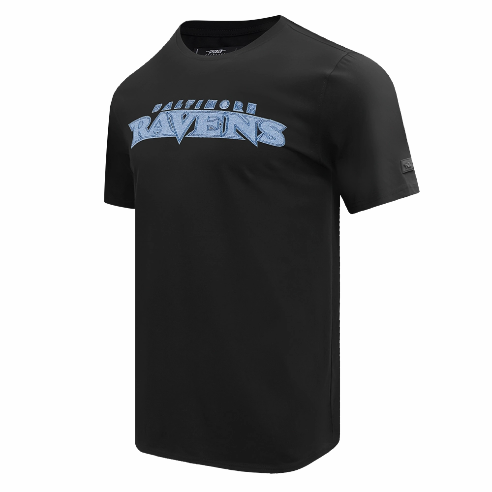 NFL BALTIMORE RAVENS VARSITY BLUES MEN'S TEE (BLACK)