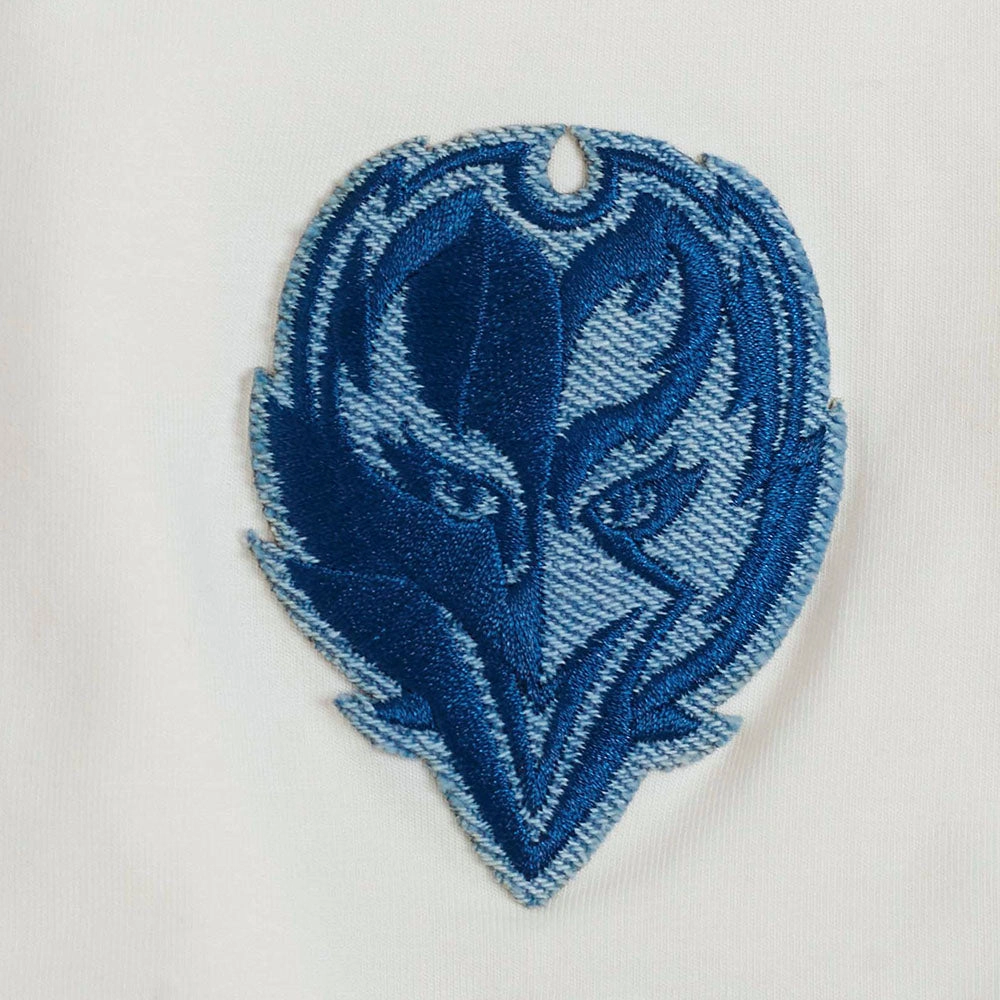 NFL BALTIMORE RAVENS VARSITY BLUES WOMEN'S BOXY TEE (LINEN)