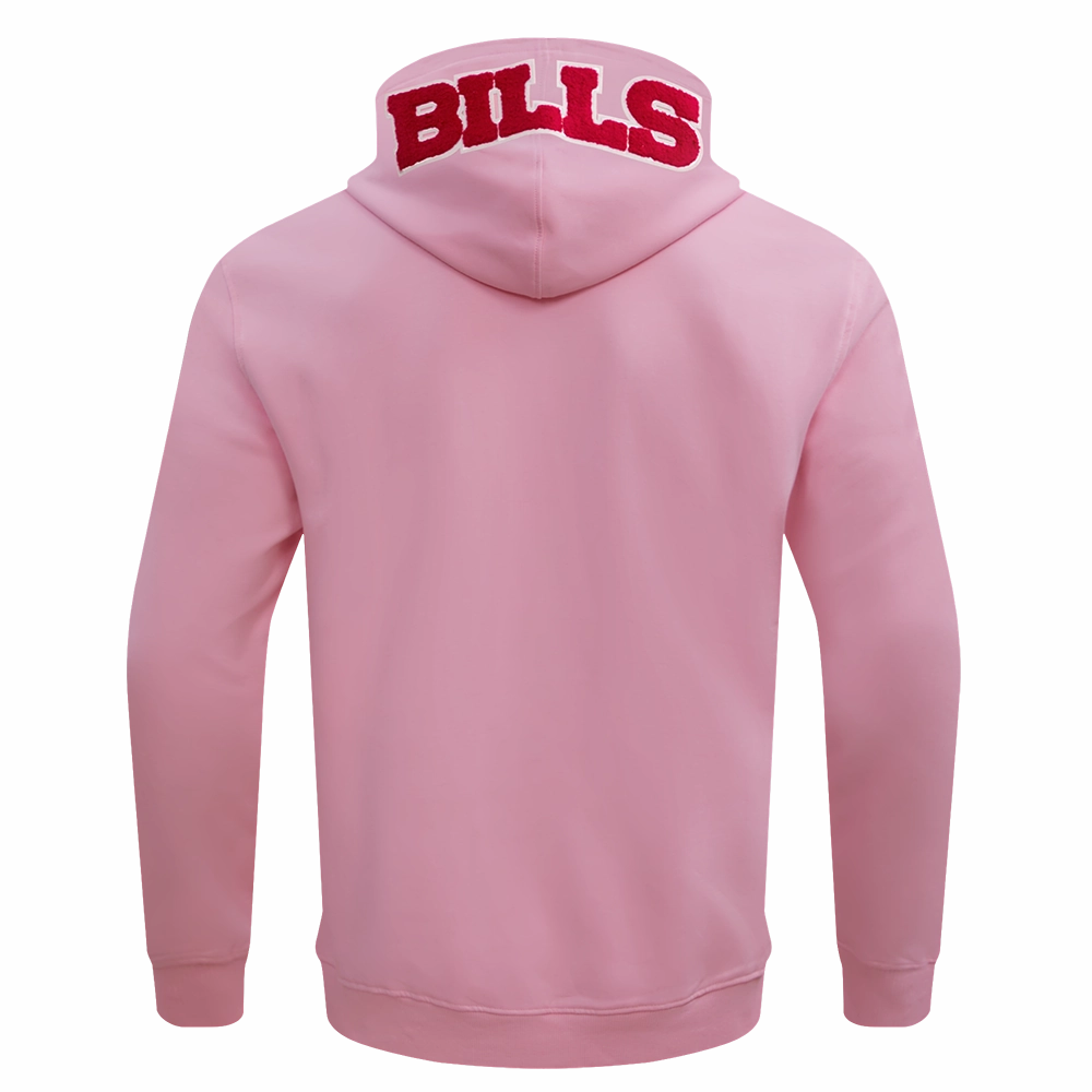 NFL BUFFALO BILLS CLASSIC CHENILLE FULL ZIP HOODIE  (PINK)