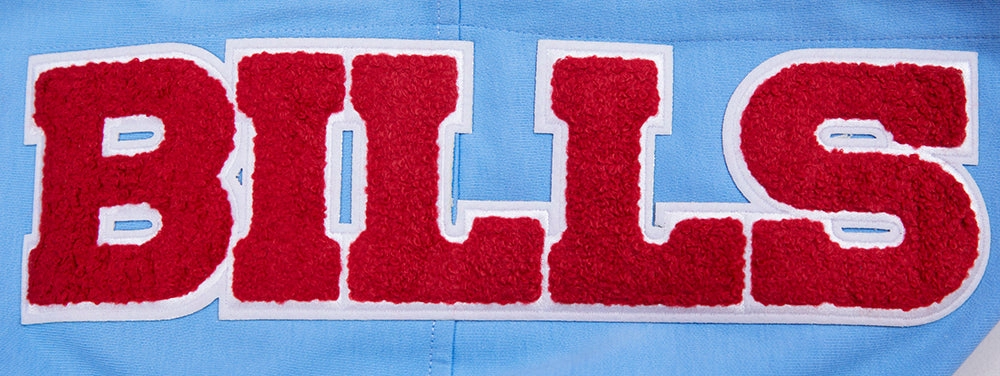 NFL BUFFALO BILLS CLASSIC CHENILLE FULL ZIP HOODIE  (UNIVERSITY BLUE)