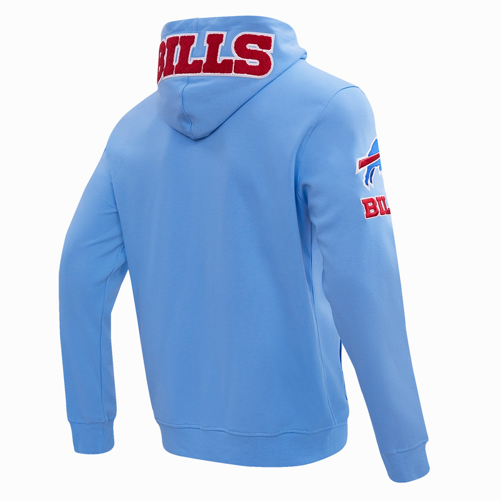 NFL BUFFALO BILLS CLASSIC CHENILLE FULL ZIP HOODIE  (UNIVERSITY BLUE)
