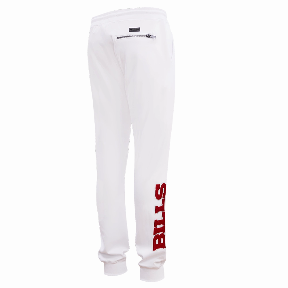 NFL BUFFALO BILLS CLASSIC CHENILLE MEN'S JOGGER (WHITE)