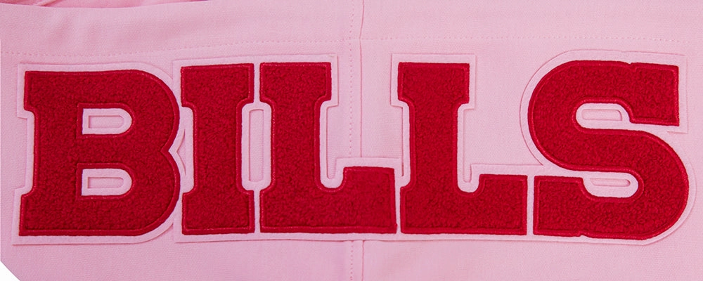 NFL BUFFALO BILLS CLASSIC CHENILLE MEN'S PO HOODIE (PINK)