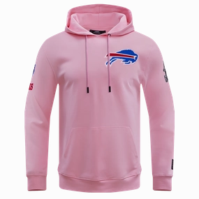 NFL BUFFALO BILLS CLASSIC CHENILLE MEN'S PO HOODIE (PINK)