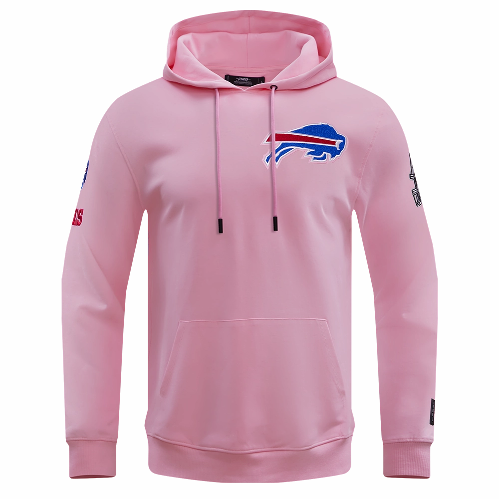 NFL BUFFALO BILLS CLASSIC CHENILLE MEN'S PO HOODIE (PINK)