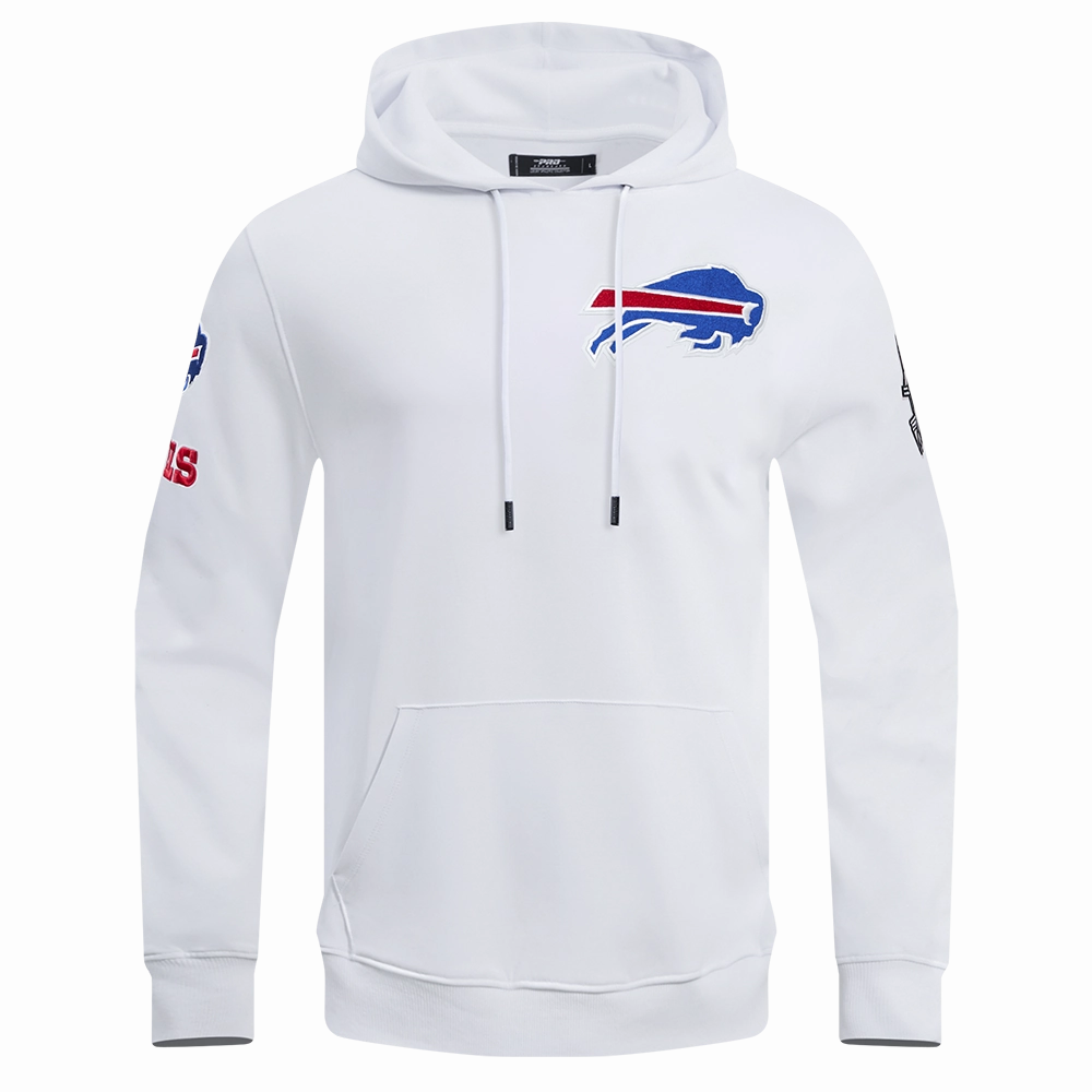 NFL BUFFALO BILLS CLASSIC CHENILLE MEN'S PO HOODIE (WHITE)