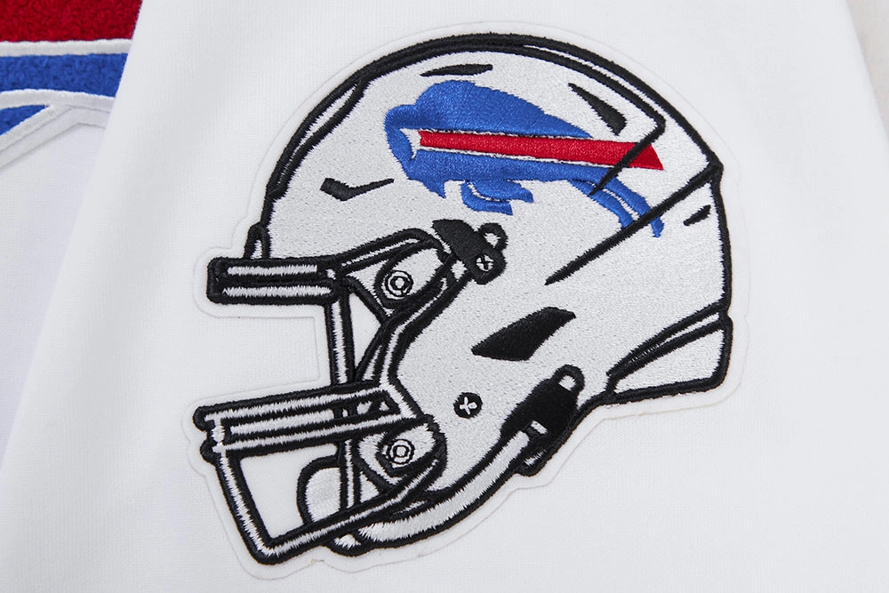NFL BUFFALO BILLS CLASSIC CHENILLE MEN'S PO HOODIE (WHITE)