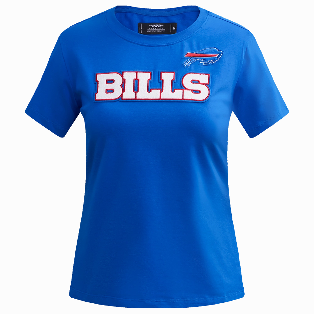 NFL BUFFALO BILLS CLASSIC SHORT SLEEVE WOMEN'S SINGLE JERSEY SLIM FIT TEE (ROYAL BLUE)
