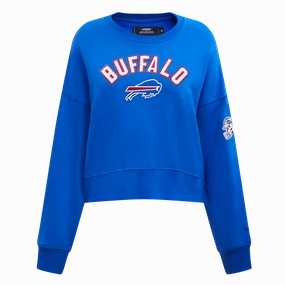 NFL BUFFALO BILLS CLASSIC WOMEN'S FLEECE CREWNECK (ROYAL BLUE)