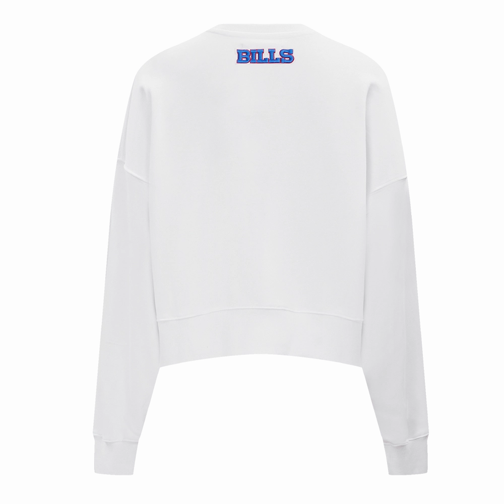 NFL BUFFALO BILLS CLASSIC WOMEN'S FLEECE CREWNECK (WHITE)