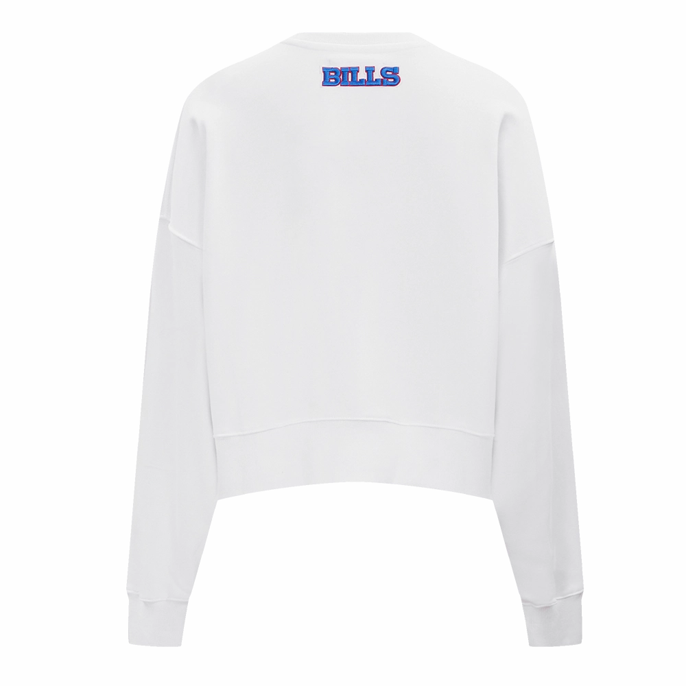NFL BUFFALO BILLS CLASSIC WOMEN'S FLEECE CREWNECK (WHITE)