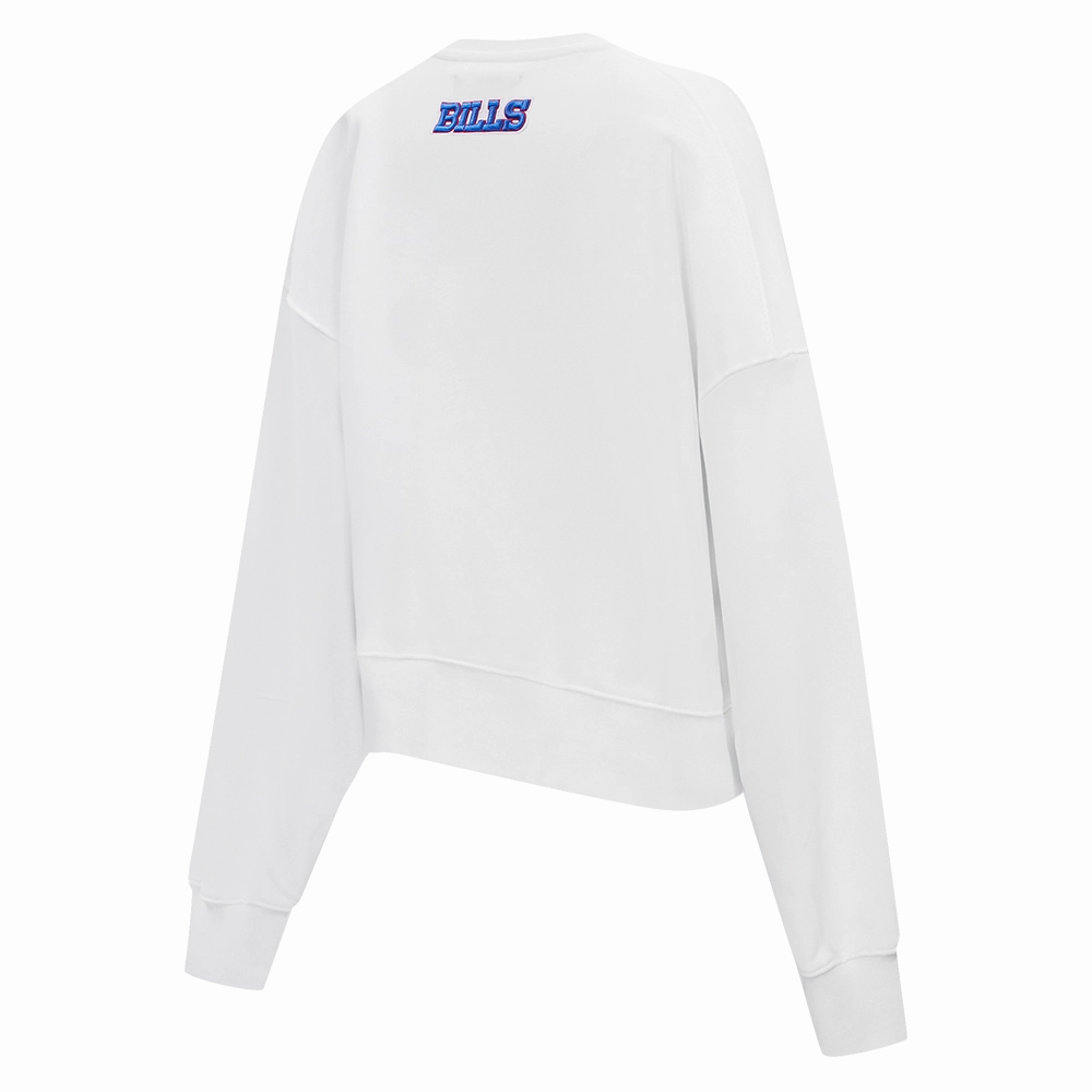 NFL BUFFALO BILLS CLASSIC WOMEN'S FLEECE CREWNECK (WHITE)
