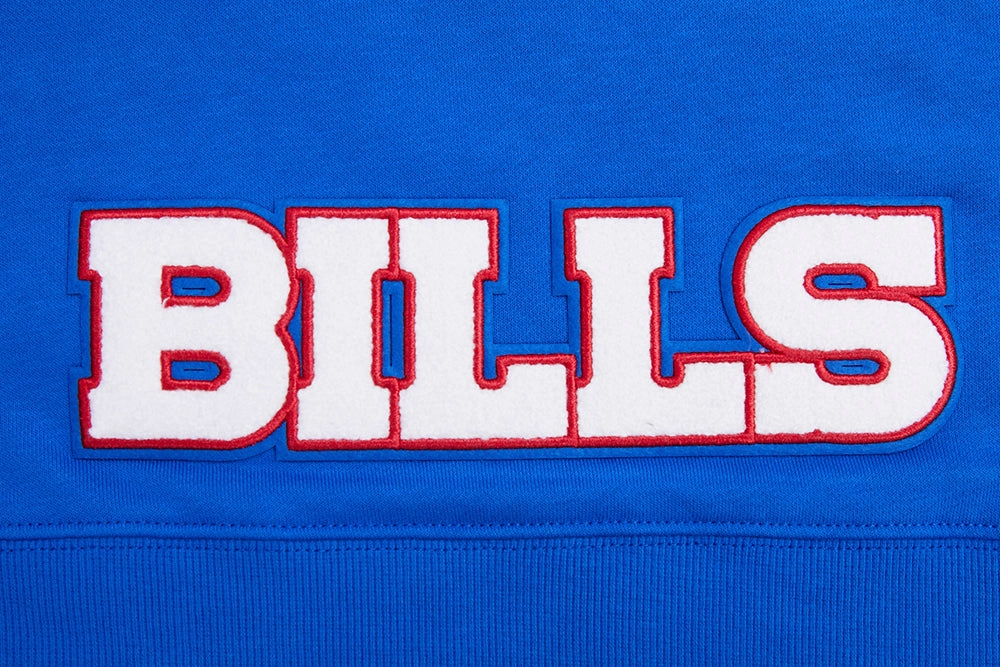NFL BUFFALO BILLS CLASSIC WOMEN'S FLEECE CROPPED PULLOVER HOODIE (ROYAL BLUE)