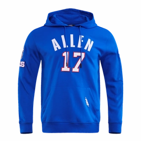 NFL BUFFALO BILLS JOSH ALLEN #17 MEN'S PULLOVER HOODIE (ROYAL BLUE)