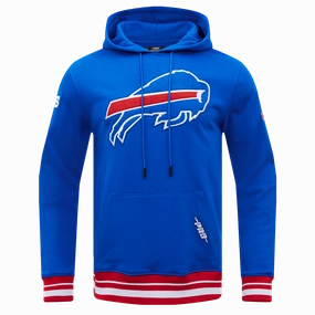 NFL BUFFALO BILLS MASHUP MEN'S RIB PULLOVER HOODIE (ROYAL BLUE/RED)