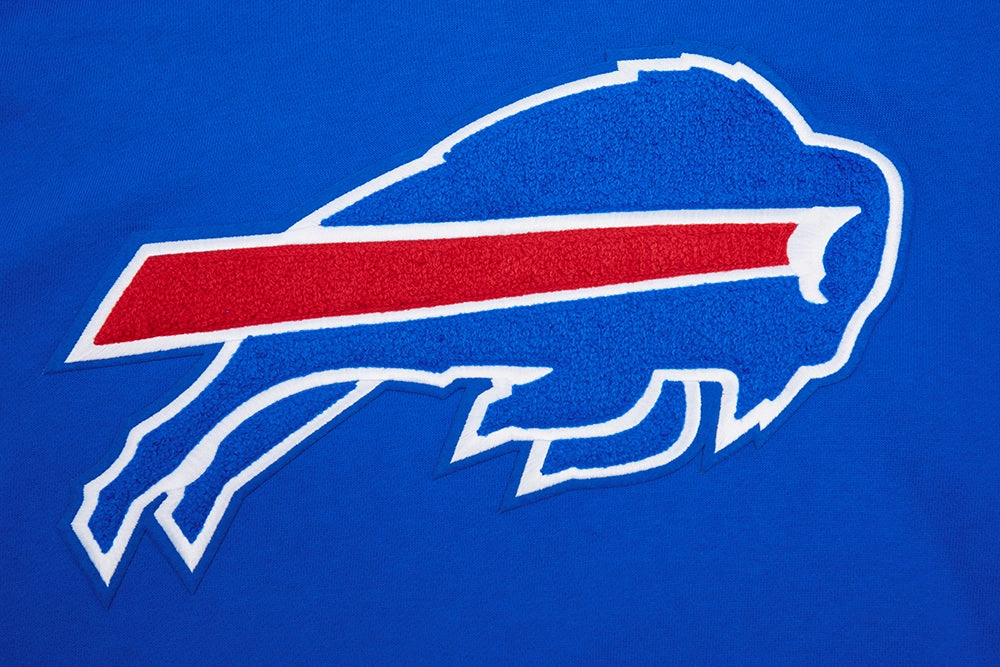 NFL BUFFALO BILLS MASHUP MEN'S RIB PULLOVER HOODIE (ROYAL BLUE/RED)