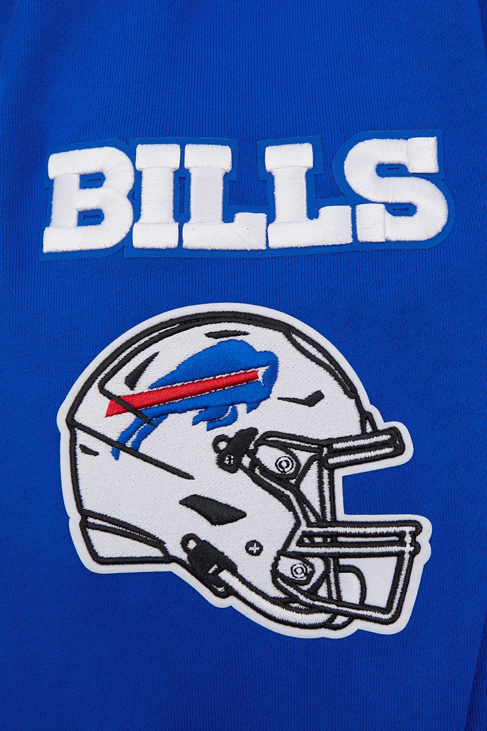 NFL BUFFALO BILLS MASHUP MEN'S RIB PULLOVER HOODIE (ROYAL BLUE/RED)