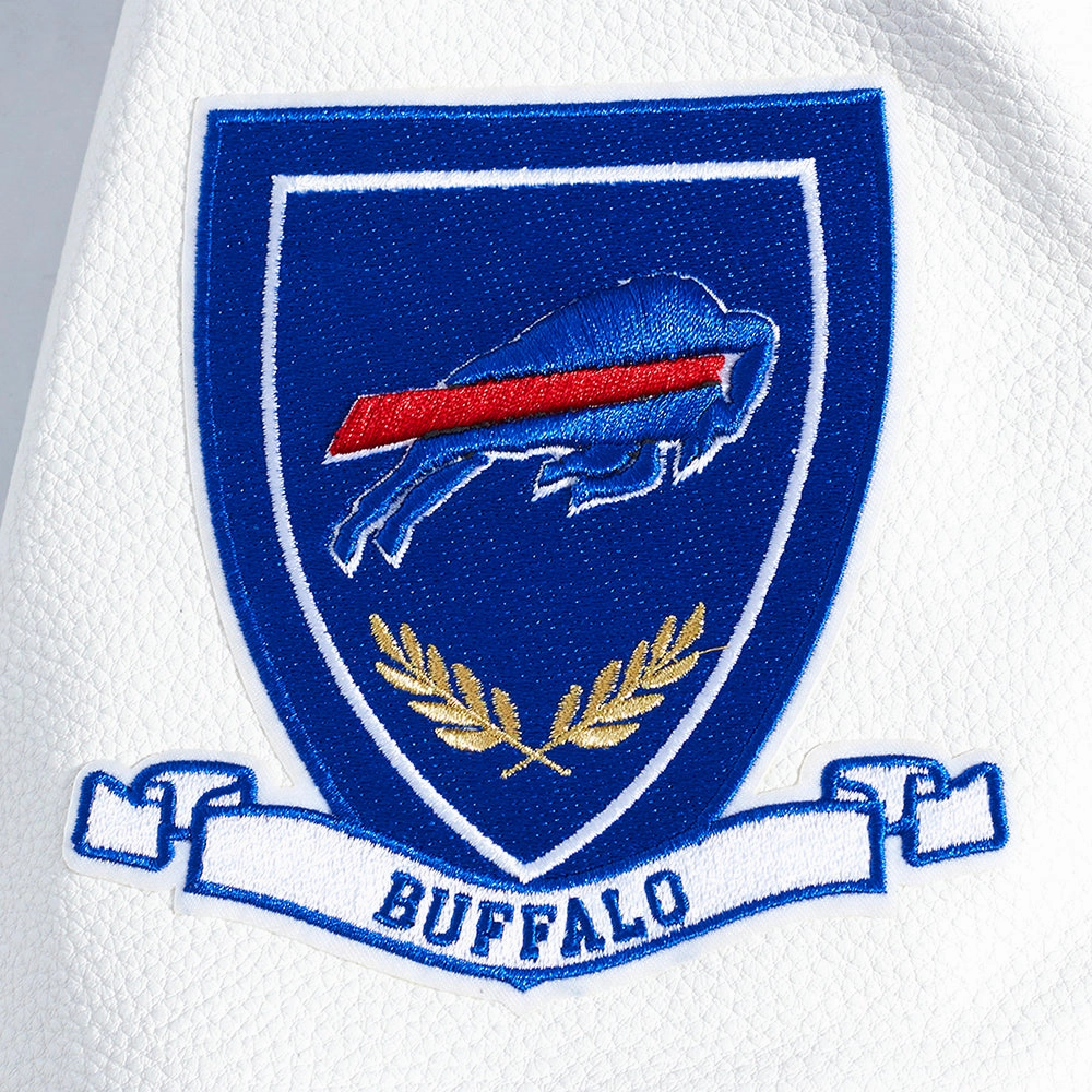 NFL BUFFALO BILLS PRO PREP MEN'S WOOL VARSITY JACKET (ROYAL BLUE/RED)