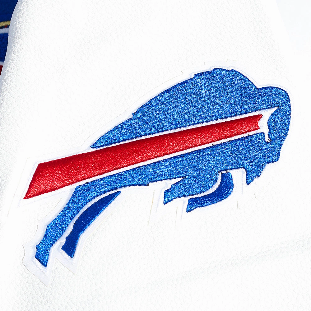 NFL BUFFALO BILLS PRO PREP MEN'S WOOL VARSITY JACKET (ROYAL BLUE/RED)