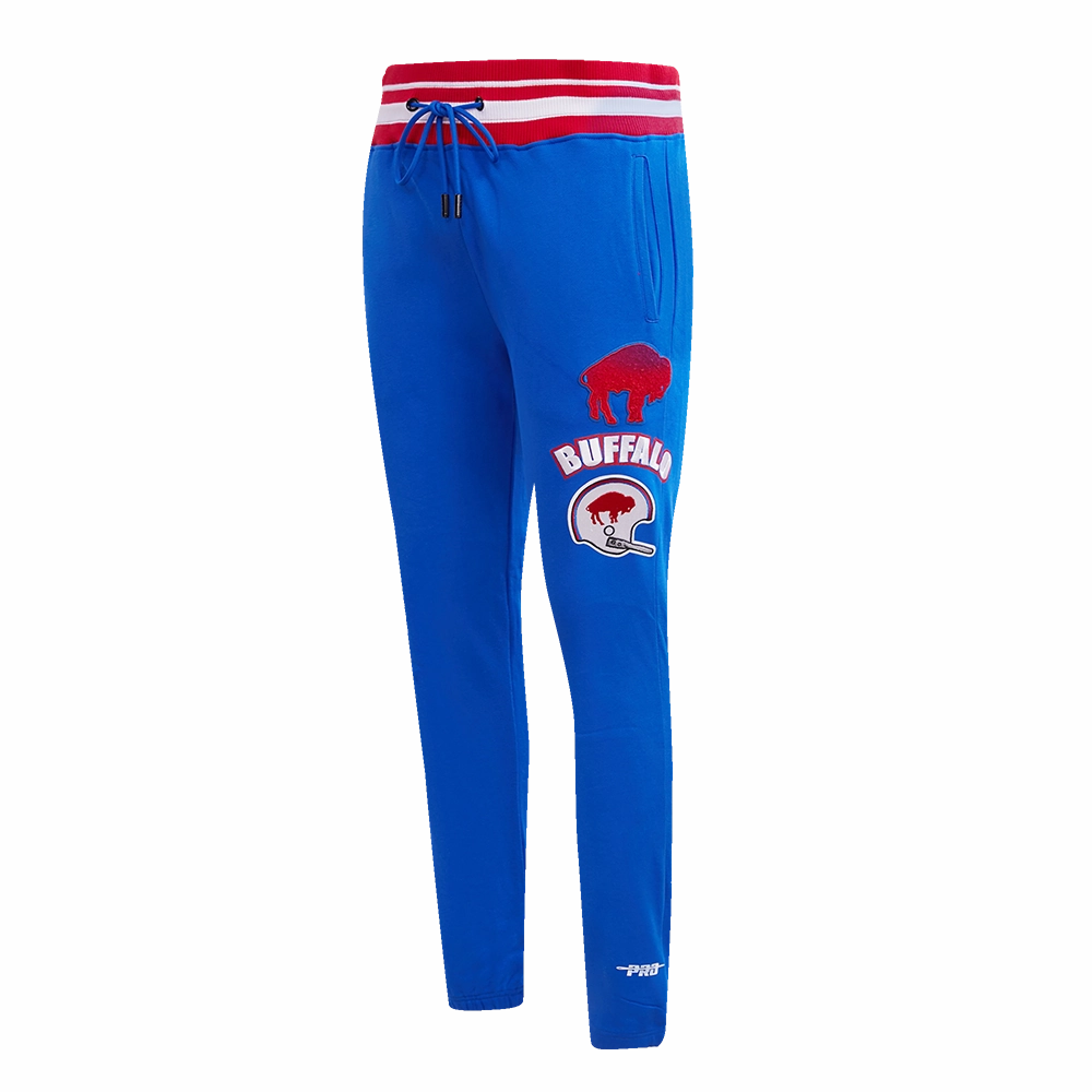 NFL BUFFALO BILLS RETRO CLASSIC MEN'S SWEATPANT (ROYAL BLUE/RED)
