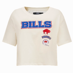 NFL BUFFALO BILLS RETRO CLASSIC WOMEN'S BOXY TEE (EGGSHELL)