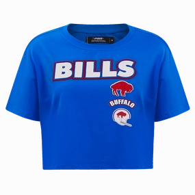 NFL BUFFALO BILLS RETRO CLASSIC WOMEN'S BOXY TEE (ROYAL BLUE)