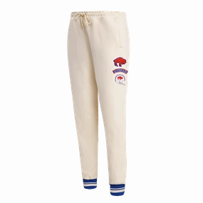 NFL BUFFALO BILLS RETRO CLASSIC WOMEN'S SWEATPANT (EGGSHELL/ROYAL BLUE)