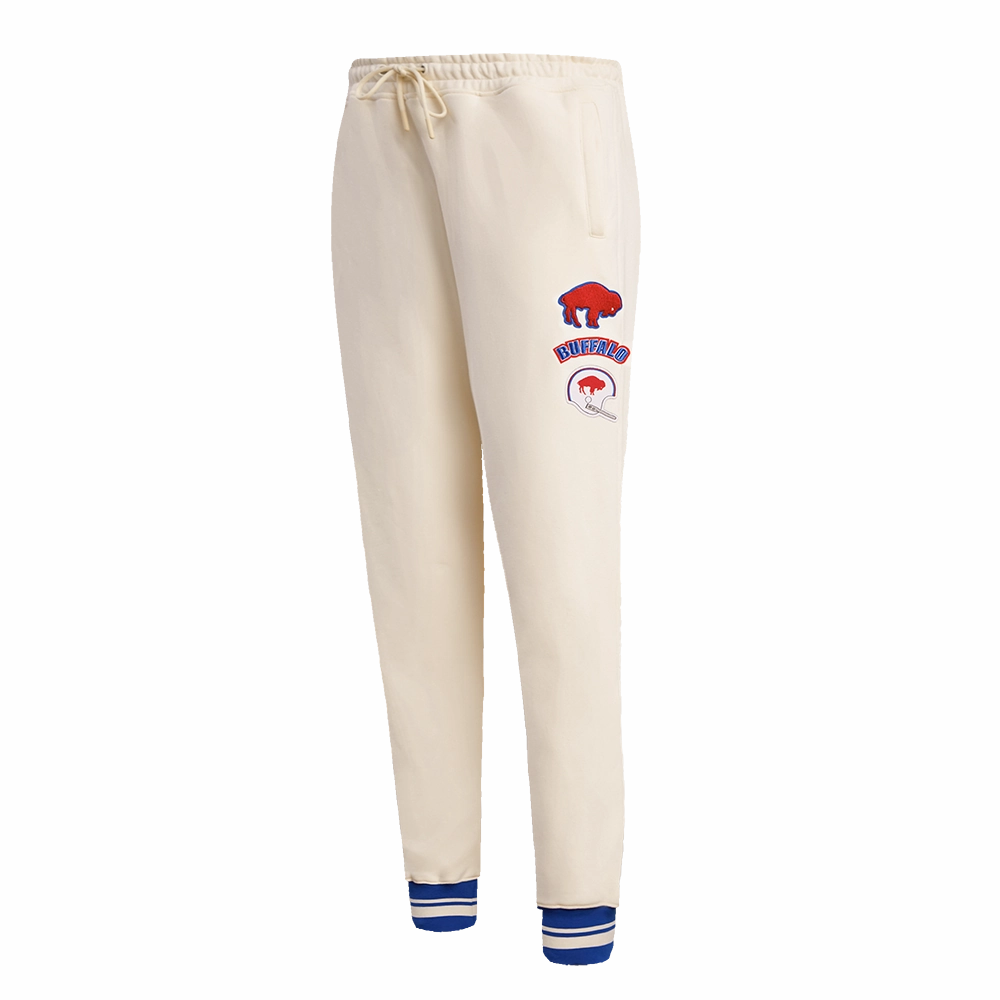 NFL BUFFALO BILLS RETRO CLASSIC WOMEN'S SWEATPANT (EGGSHELL/ROYAL BLUE)