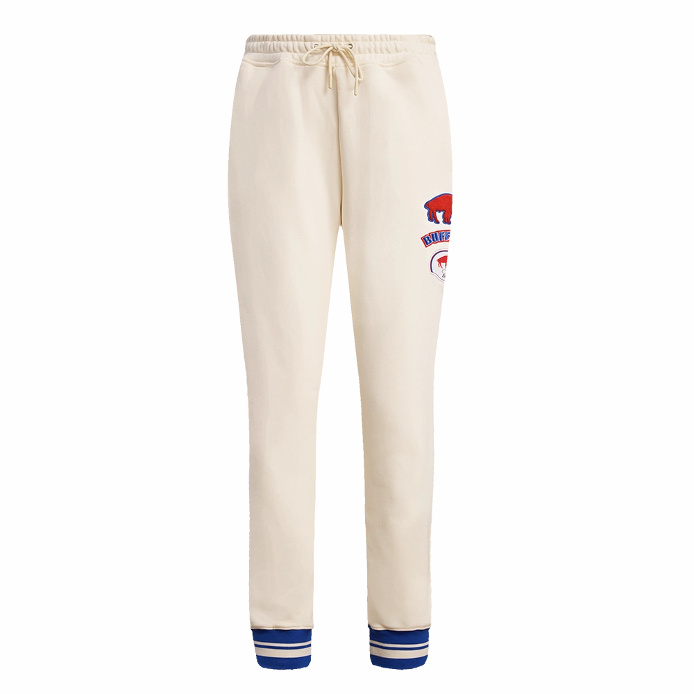 NFL BUFFALO BILLS RETRO CLASSIC WOMEN'S SWEATPANT (EGGSHELL/ROYAL BLUE)