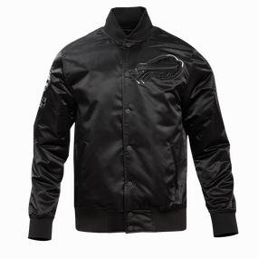 NFL BUFFALO BILLS TRIPLE BLACK MEN'S SATIN JACKET (TRIPLE BLACK)