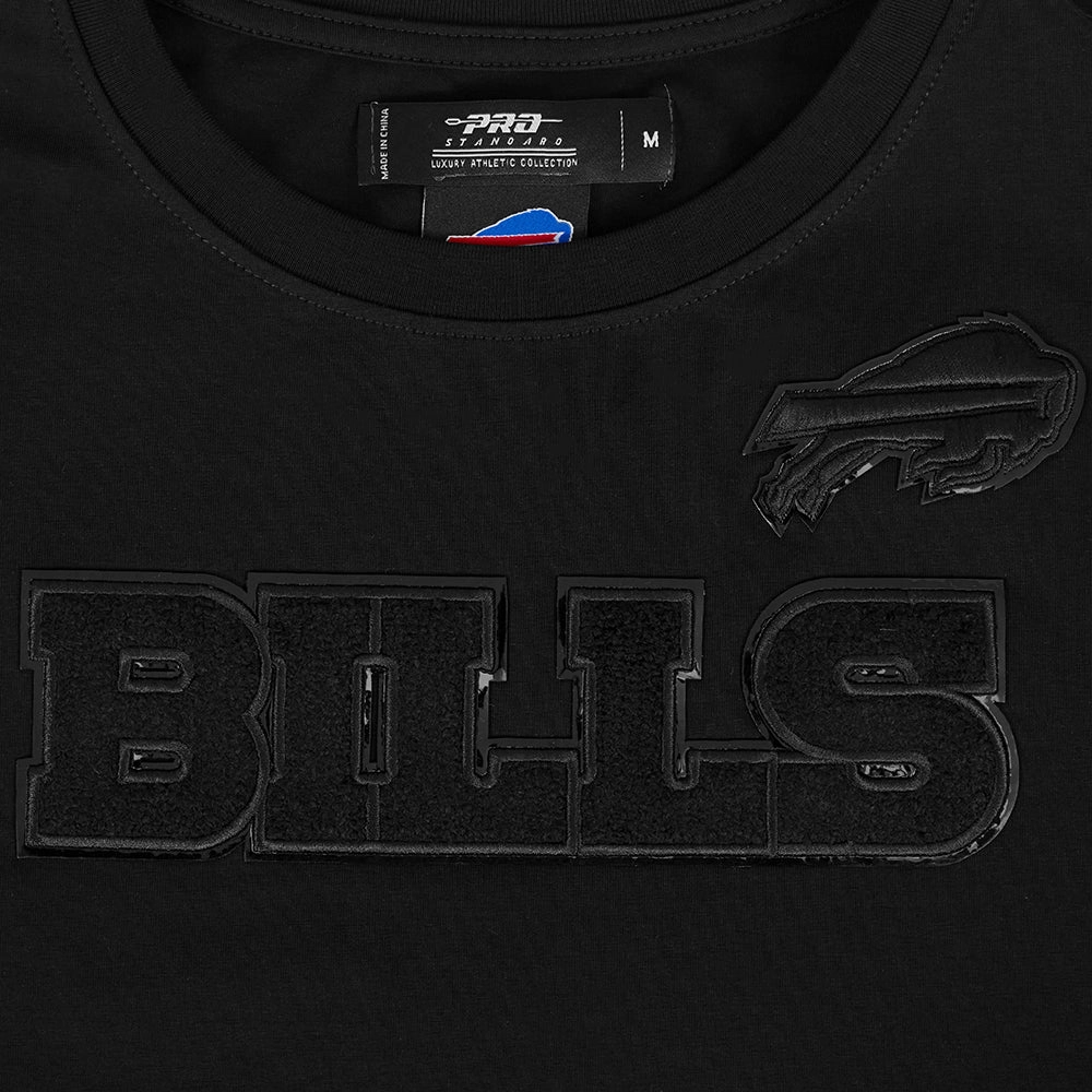 NFL BUFFALO BILLS TRIPLE BLACK WOMEN'S SINGLE JERSEY SLIM FIT TEE (TRIPLE BLACK WOMEN'S)