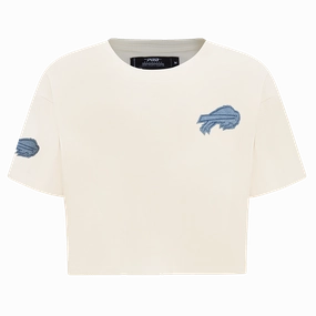 NFL BUFFALO BILLS VARSITY BLUES WOMEN'S BOXY TEE (LINEN)