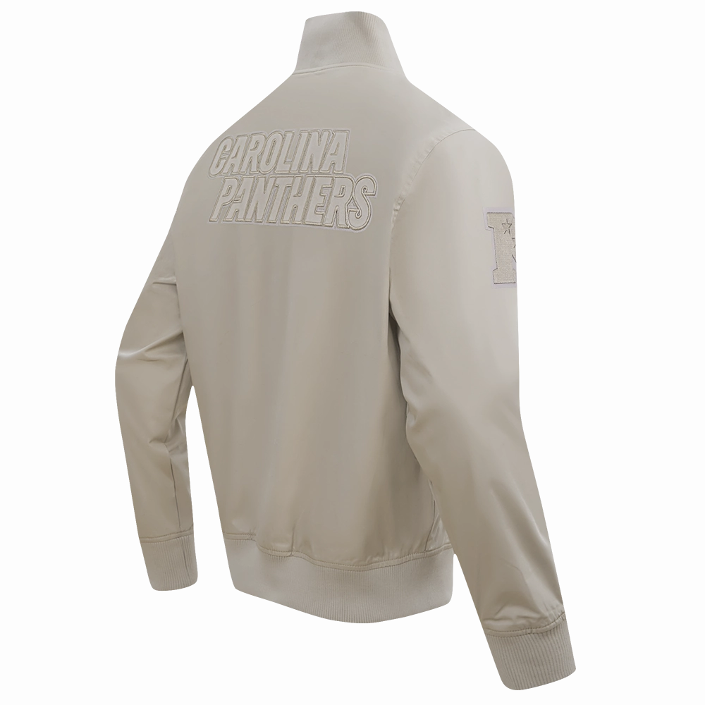 NFL CAROLINA PANTHERS NEUTRAL MEN'S TWILL JACKET (TAUPE)