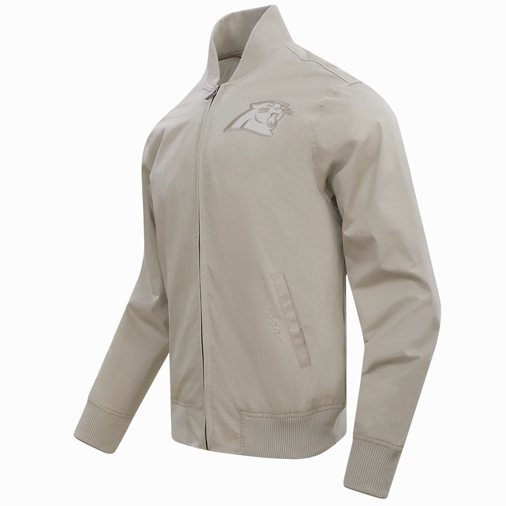 NFL CAROLINA PANTHERS NEUTRAL MEN'S TWILL JACKET (TAUPE)