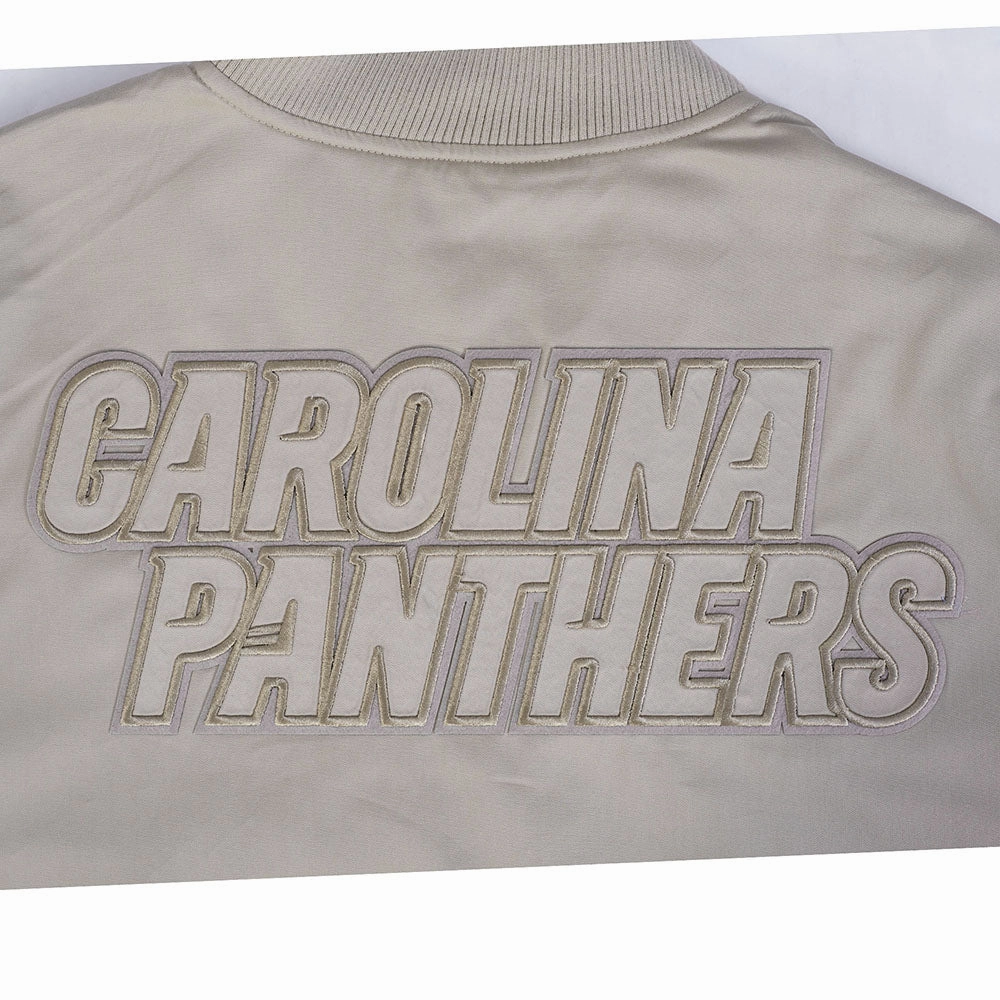 NFL CAROLINA PANTHERS NEUTRAL MEN'S TWILL JACKET (TAUPE)