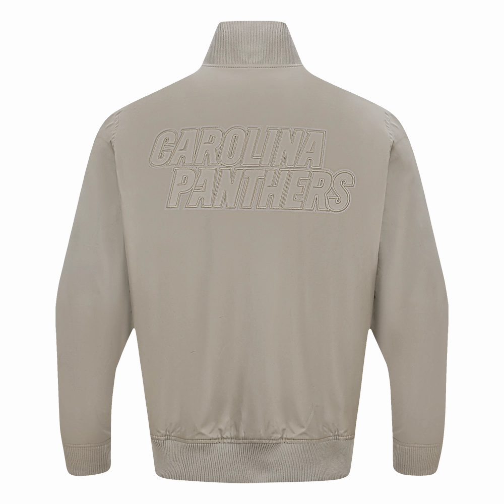 NFL CAROLINA PANTHERS NEUTRAL MEN'S TWILL JACKET (TAUPE)