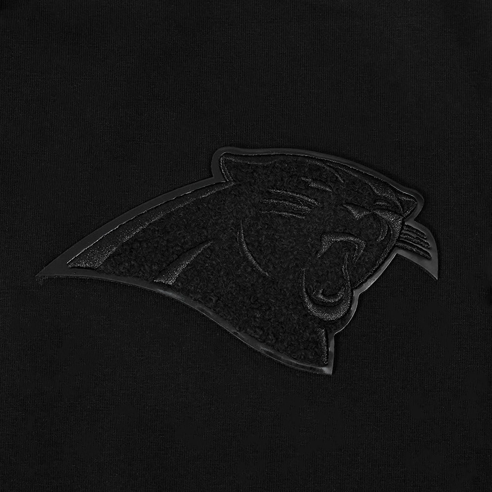 NFL CAROLINA PANTHERS TRIPLE BLACK WOMEN'S SINGLE JERSEY BOXY TEE (TRIPLE BLACK WOMEN'S)