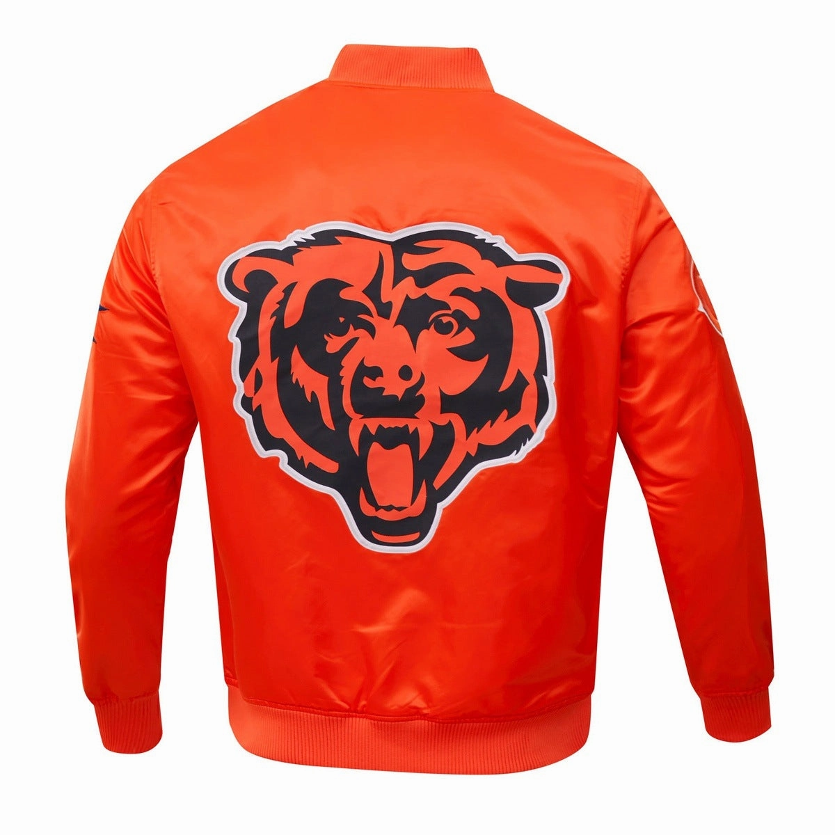 NFL CHICAGO BEARS BIG LOGO MEN'S SATIN JACKET (ORANGE)