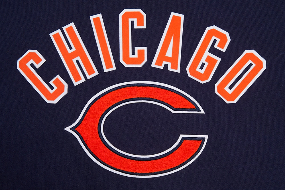 NFL CHICAGO BEARS CLASSIC BRISTLE MEN'S PULLOVER HOODIE (MIDNIGHT NAVY)