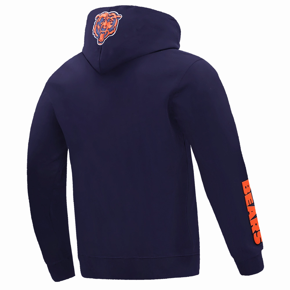NFL CHICAGO BEARS CLASSIC BRISTLE MEN'S PULLOVER HOODIE (MIDNIGHT NAVY)