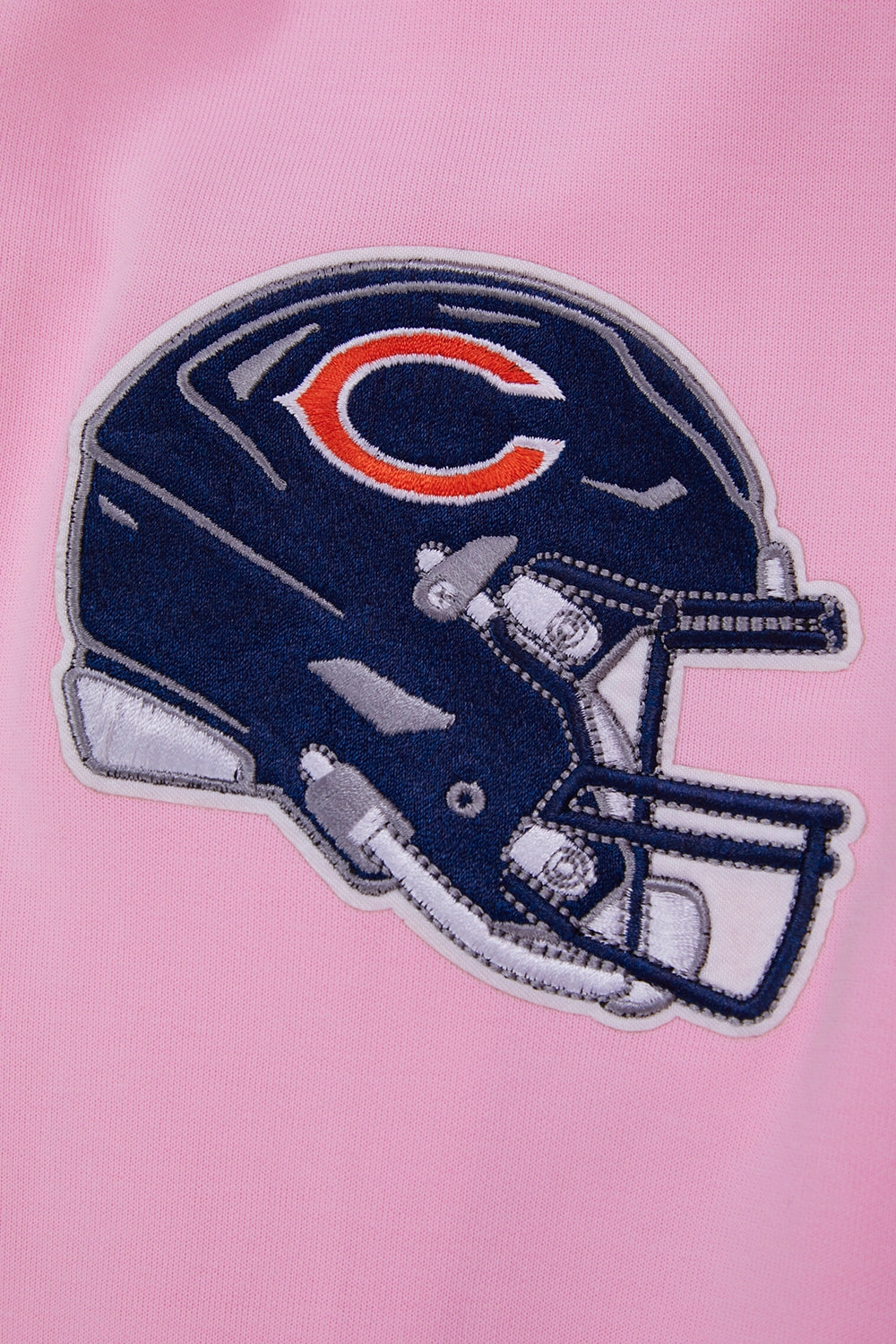 NFL CHICAGO BEARS CLASSIC CHENILLE MEN'S FULL ZIP HOODIE  (PINK)