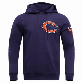 NFL CHICAGO BEARS CLASSIC CHENILLE MEN'S PULLOVER HOODIE (MIDNIGHT NAVY)