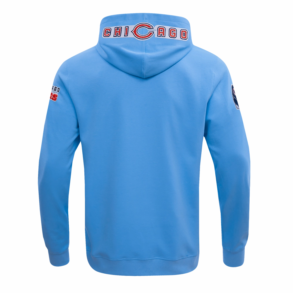 NFL CHICAGO BEARS CLASSIC CHENILLE MEN'S PULLOVER HOODIE (UNIVERSITY BLUE)