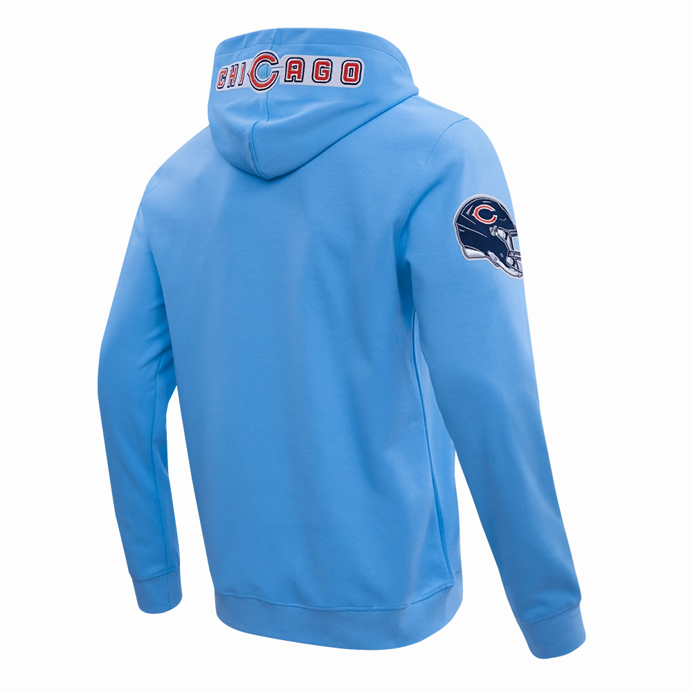 NFL CHICAGO BEARS CLASSIC CHENILLE MEN'S PULLOVER HOODIE (UNIVERSITY BLUE)