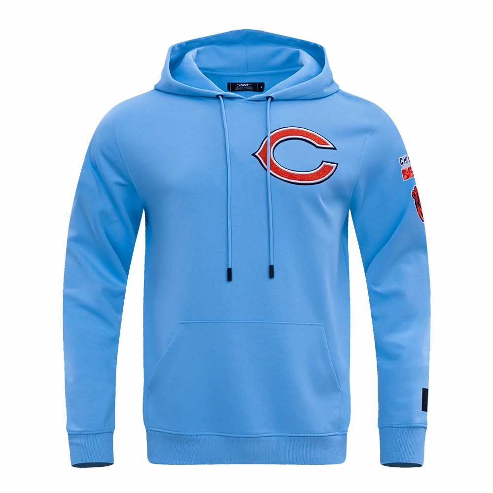 NFL CHICAGO BEARS CLASSIC CHENILLE MEN'S PULLOVER HOODIE (UNIVERSITY BLUE)