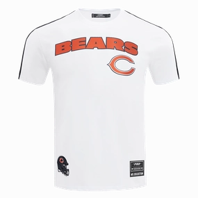 NFL CHICAGO BEARS CLASSIC MEN'S MESH STRIPED TEE (WHITE/MIDNIGHT NAVY)